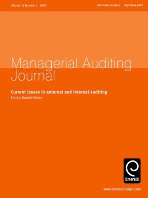 cover image of Managerial Auditing Journal, Volume 19, Issue 5
